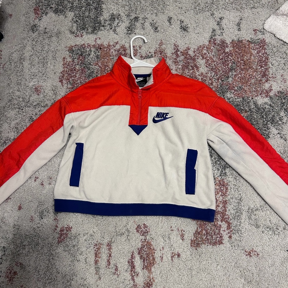 Nike Red and White Fleece with Blue Accents